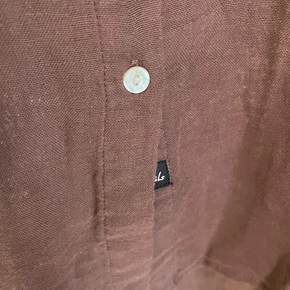 NWT Rails Chocolate Brown Button-Up Women's Top Light cotton Large - Picture 10 of 10